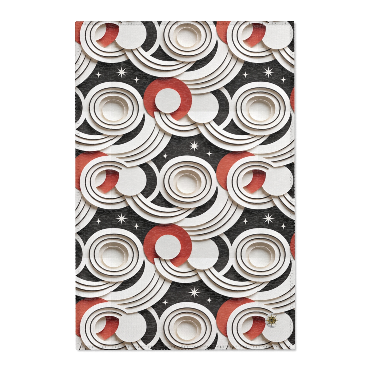 HD Paper Orbit Polyester Chenille Area Rug