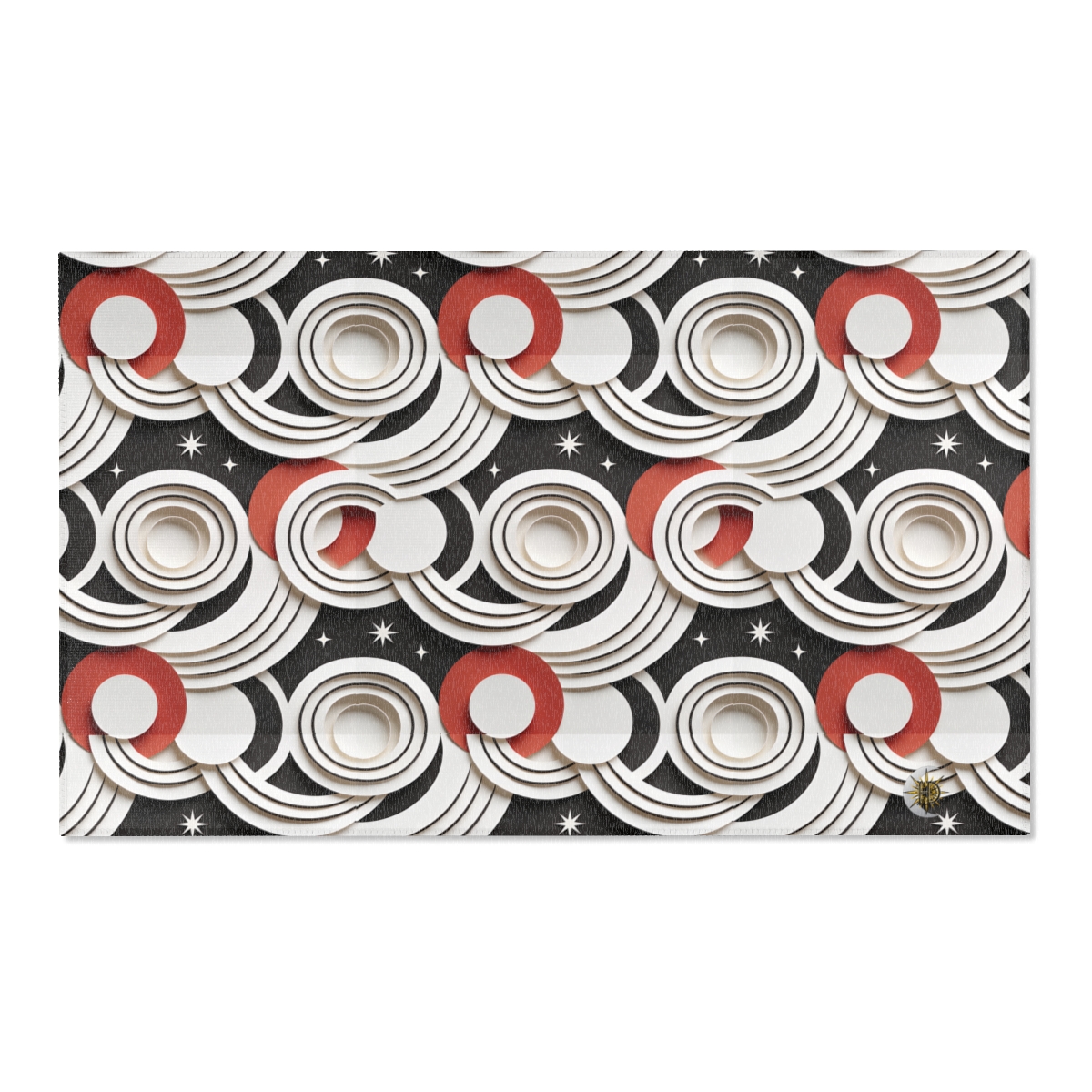 HD Paper Orbit Polyester Chenille Area Rug — additional view