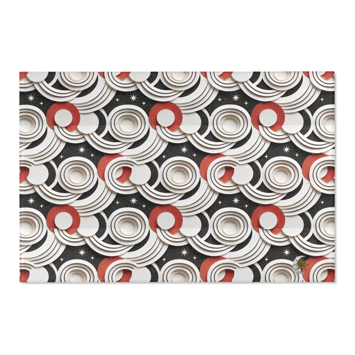 HD Paper Orbit Polyester Chenille Area Rug — additional view