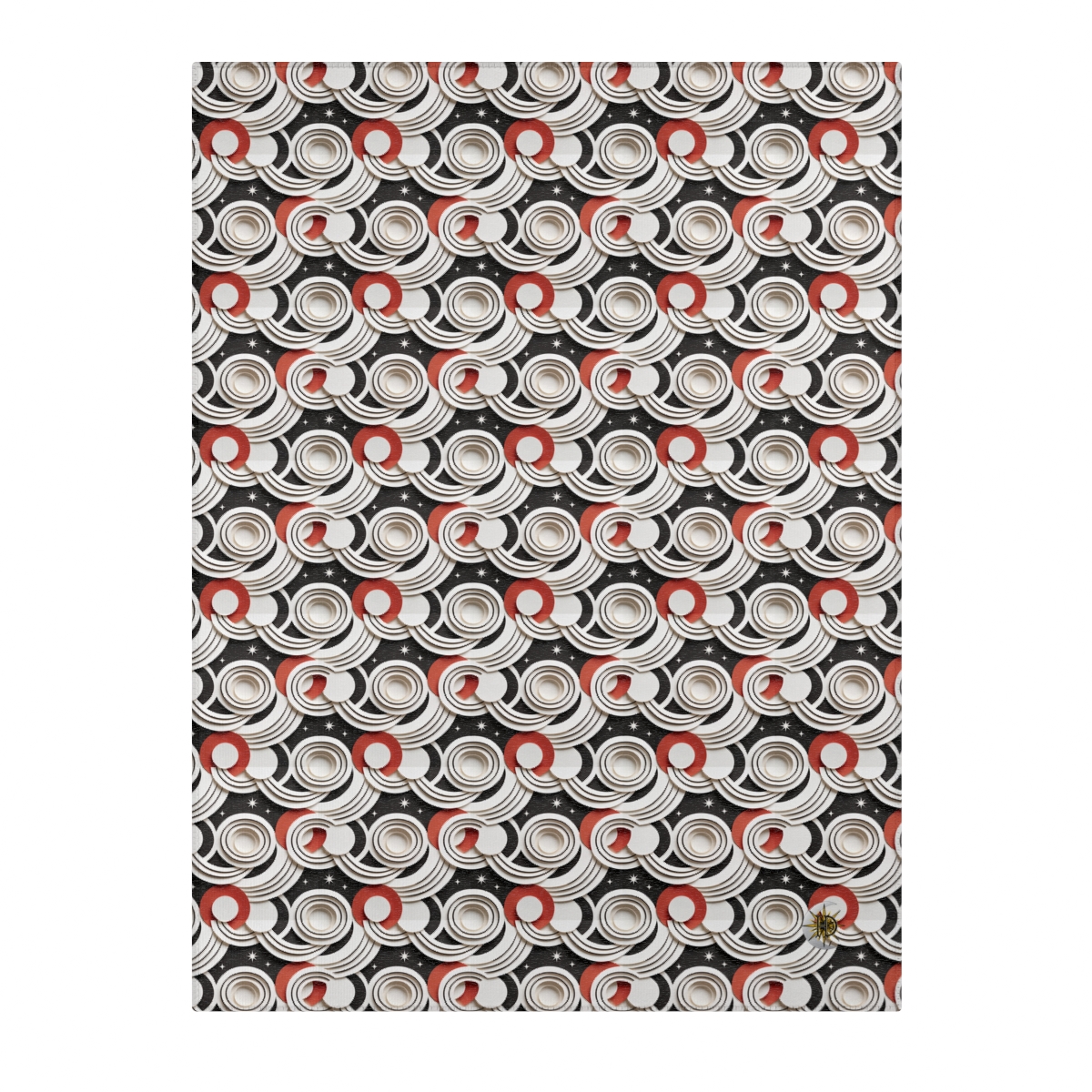 HD Paper Orbit Polyester Chenille Area Rug — additional view