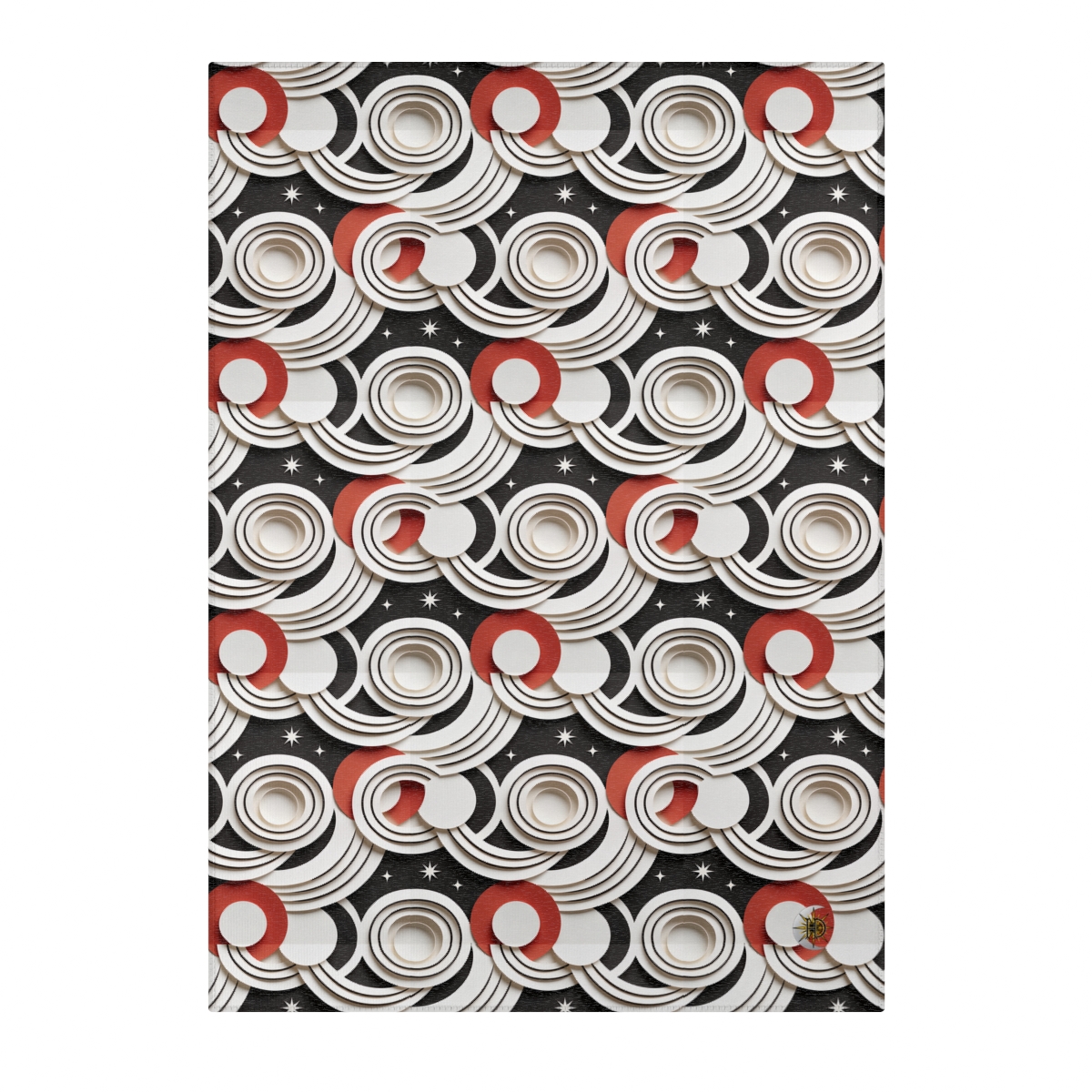 HD Paper Orbit Polyester Chenille Area Rug — additional view