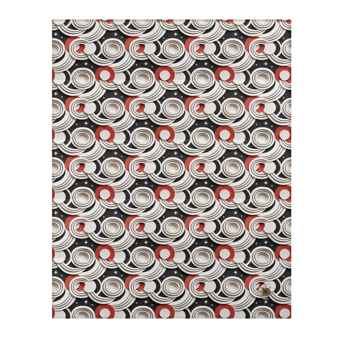 HD Paper Orbit Polyester Chenille Area Rug — additional view