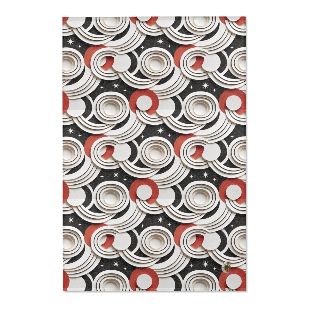 HD Paper Orbit Polyester Chenille Area Rug — additional view