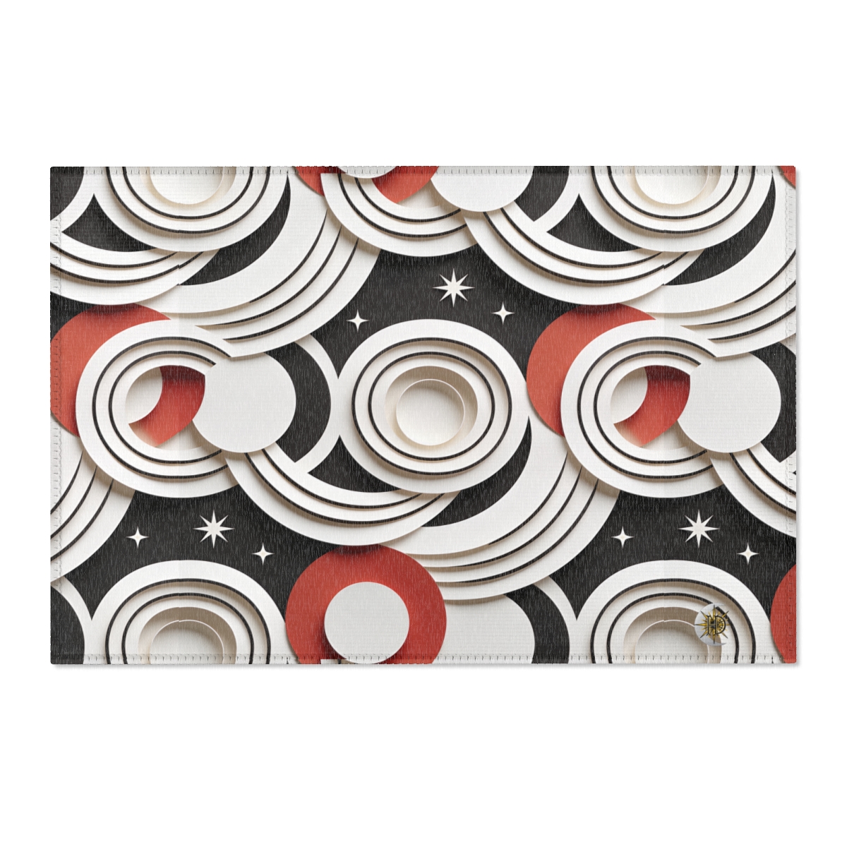 HD Paper Orbit Polyester Chenille Area Rug — additional view