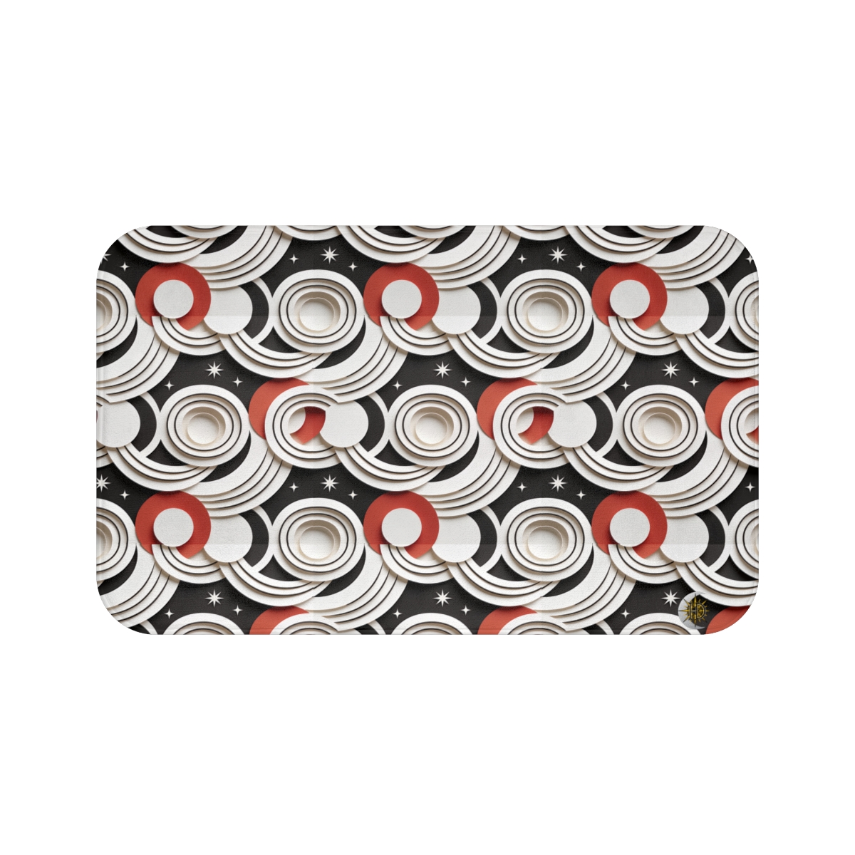 HD Paper Orbit Memory-Foam Bath Mat