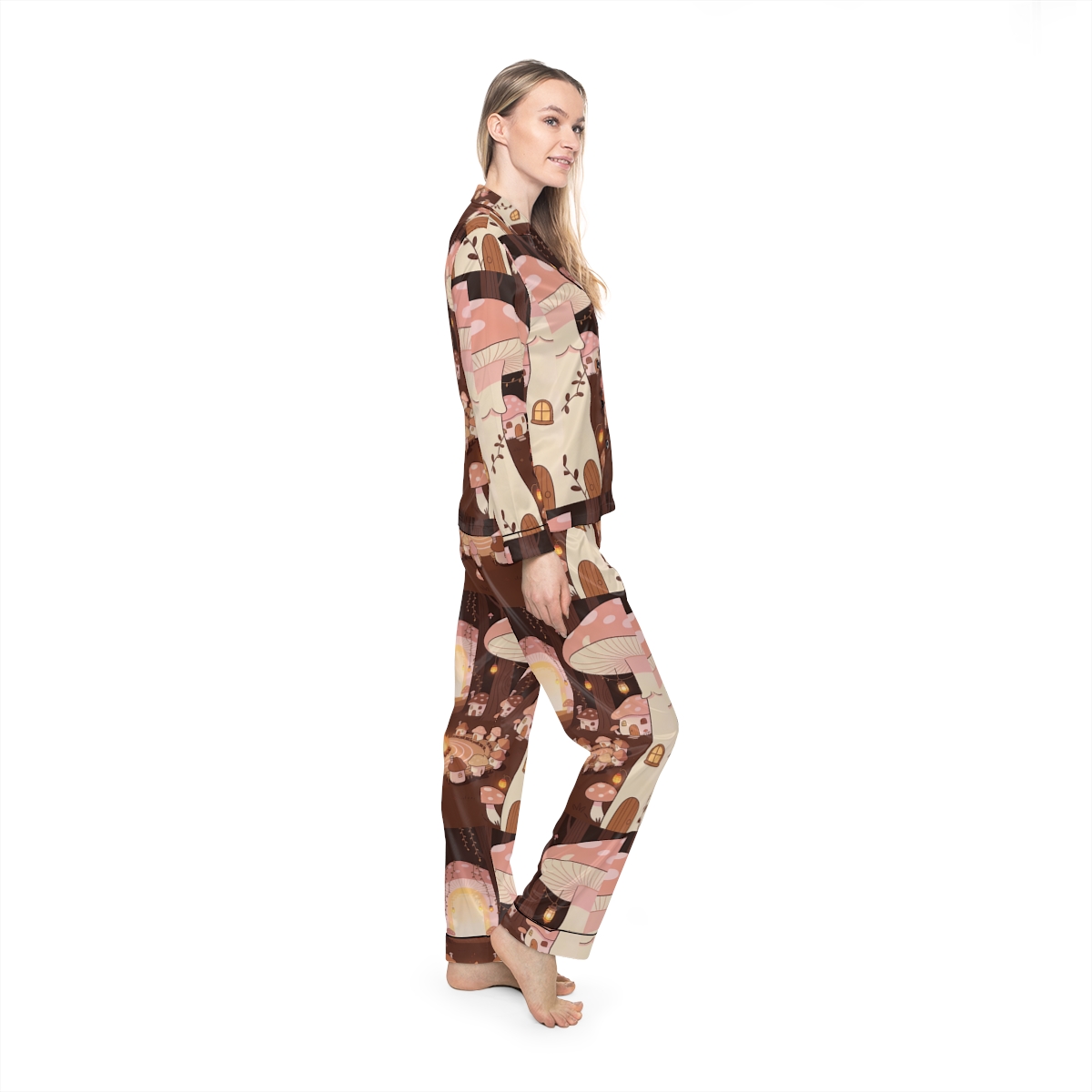 HD Hearthwood Village Women’s Satin Pajama Set — additional view