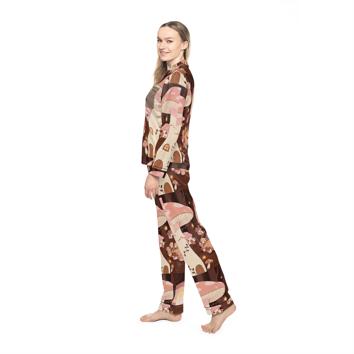 HD Hearthwood Village Women’s Satin Pajama Set — additional view