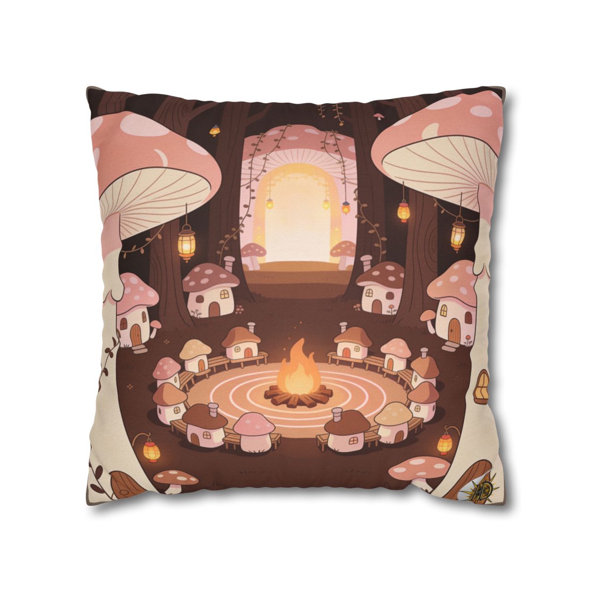 HD Hearthwood Village Square Polyester Pillow Cover — additional view