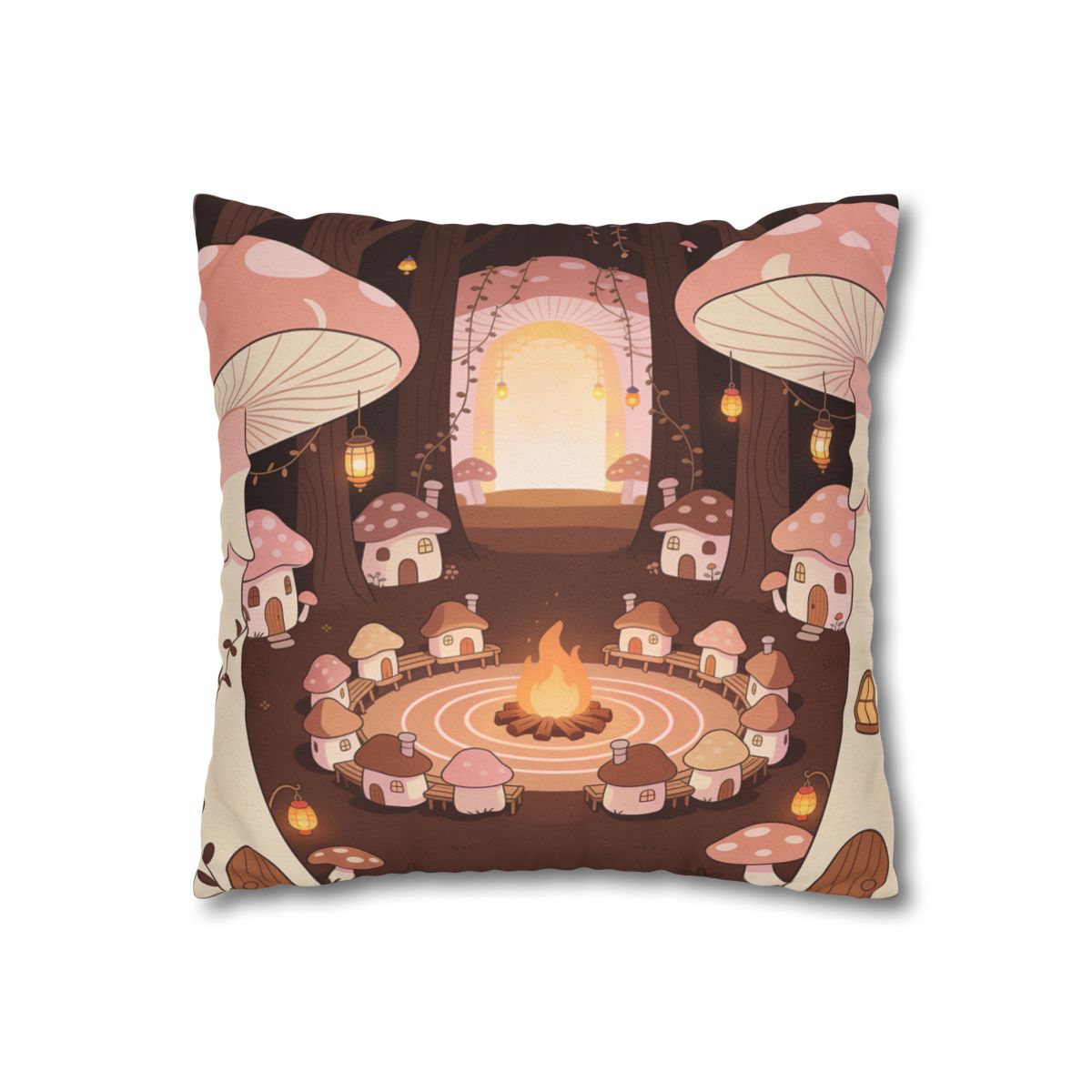 HD Hearthwood Village Square Polyester Pillow Cover — additional view