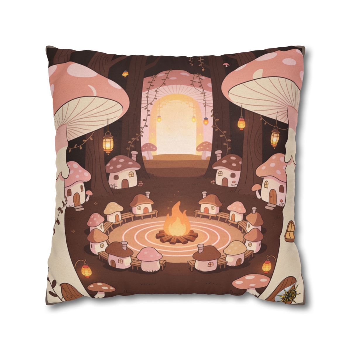 HD Hearthwood Village Square Polyester Pillow Cover — additional view