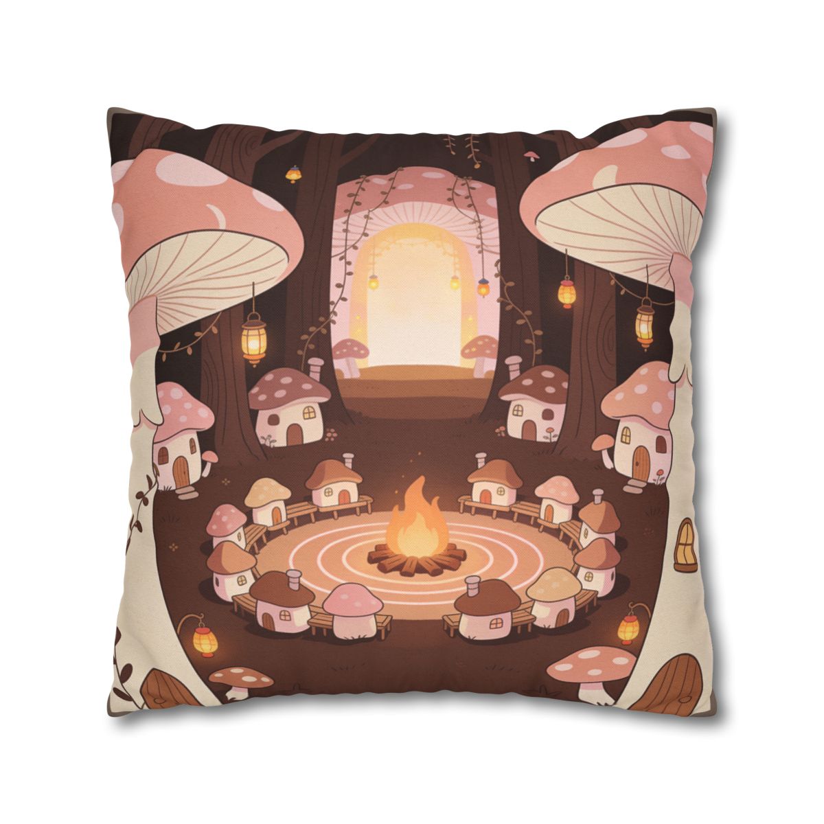 HD Hearthwood Village Square Polyester Pillow Cover — additional view