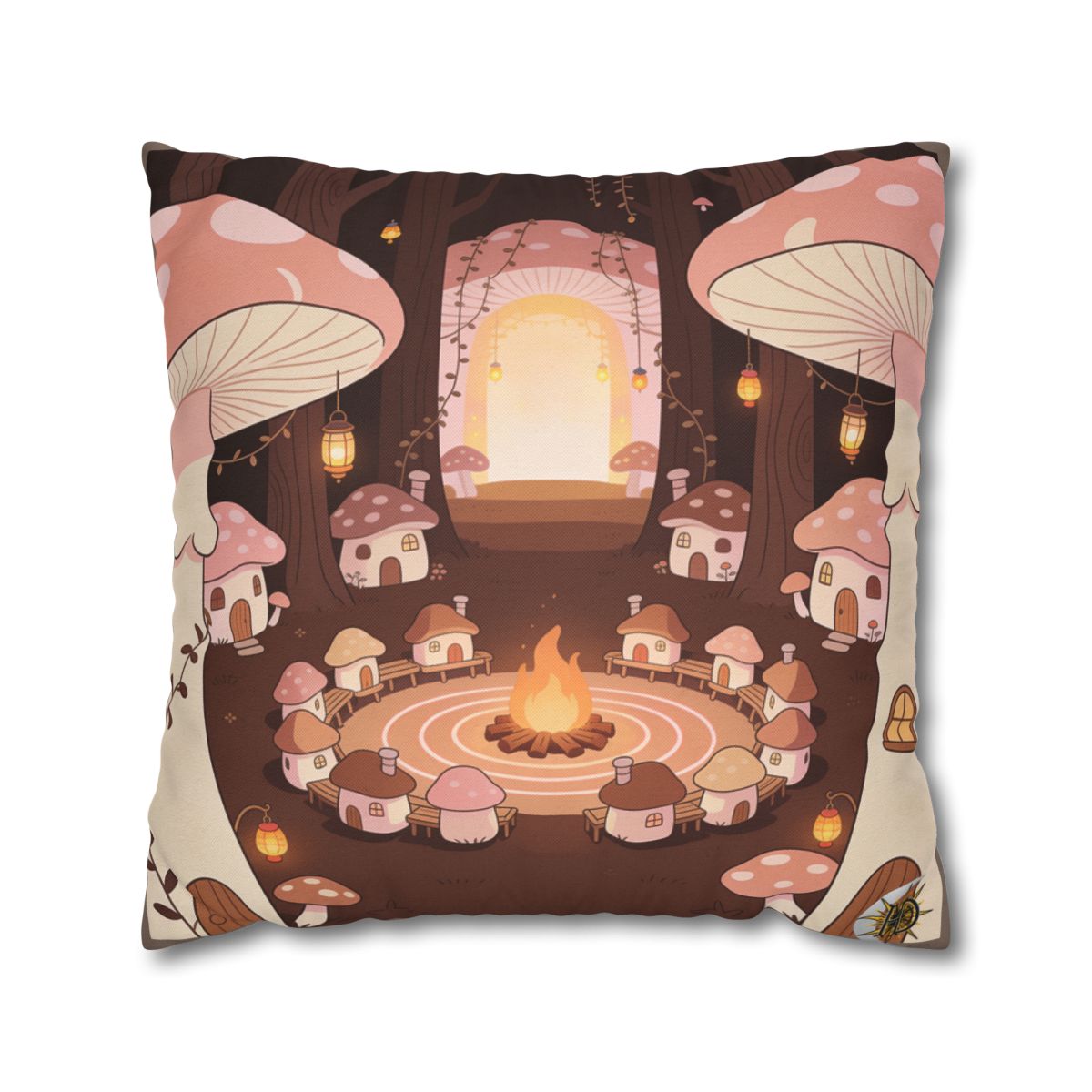 HD Hearthwood Village Square Polyester Pillow Cover — additional view
