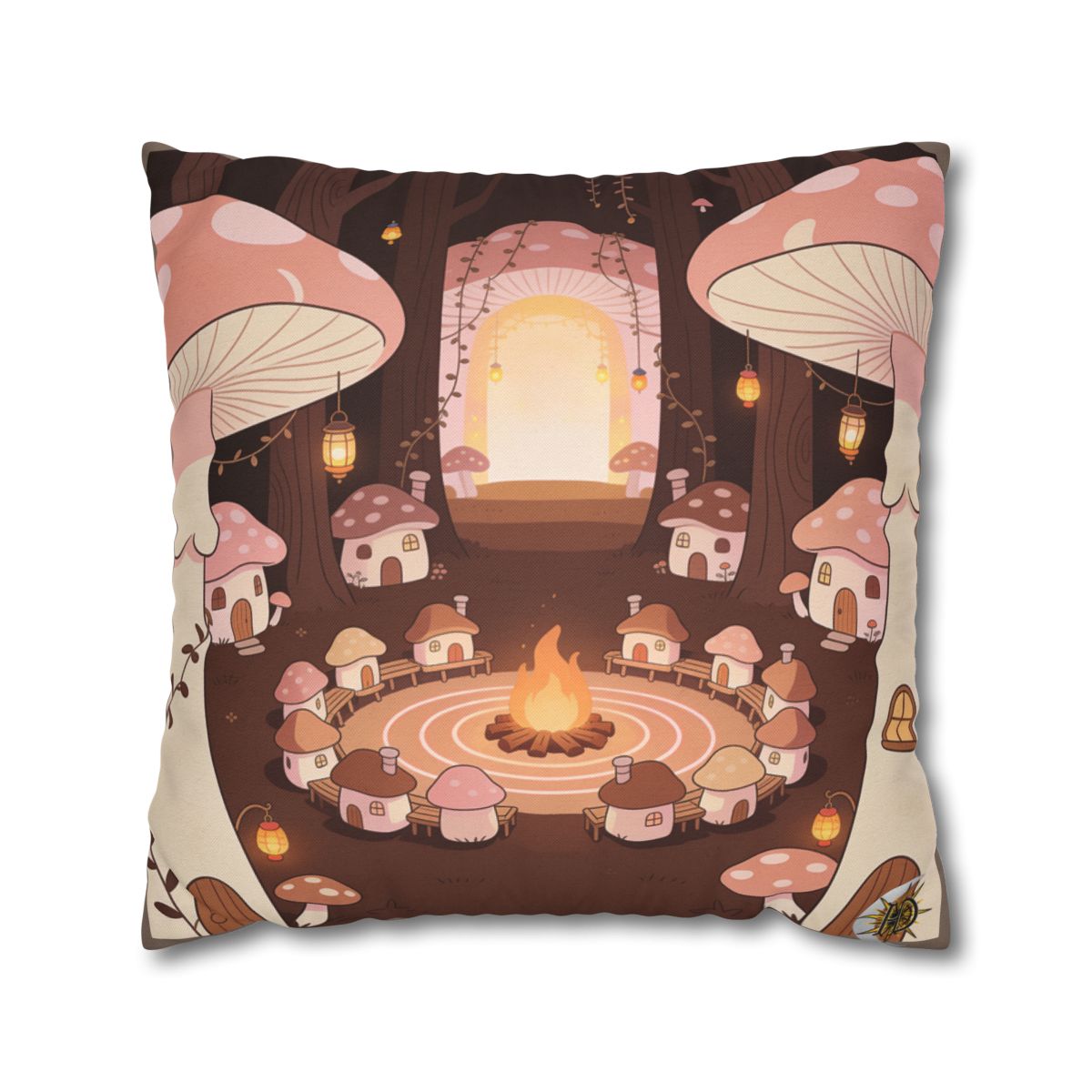 HD Hearthwood Village Square Polyester Pillow Cover — additional view