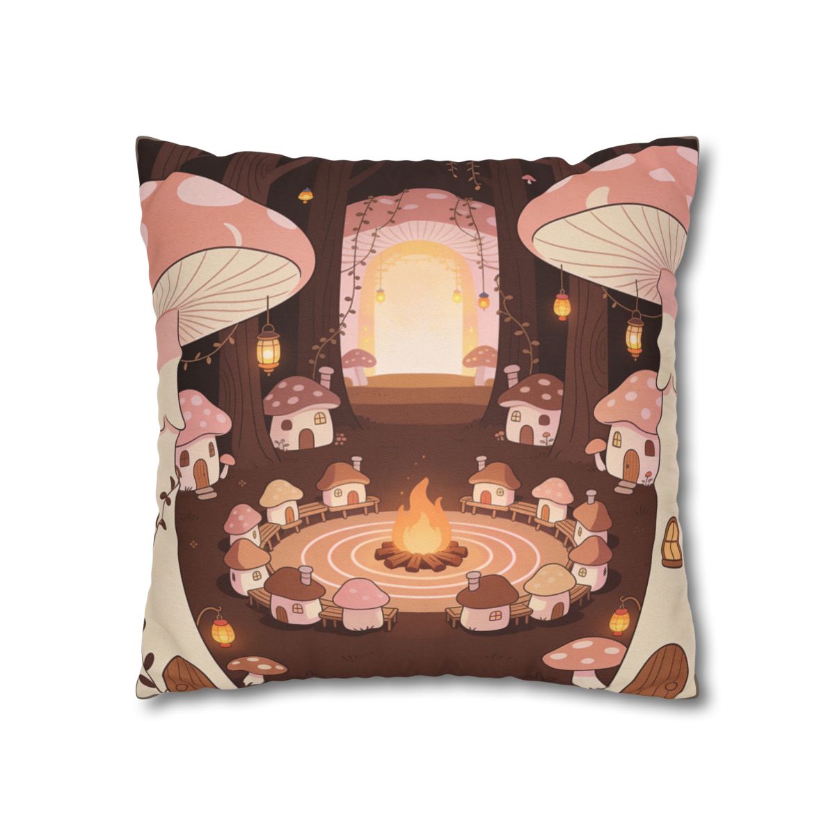 HD Hearthwood Village Square Polyester Pillow Cover — additional view