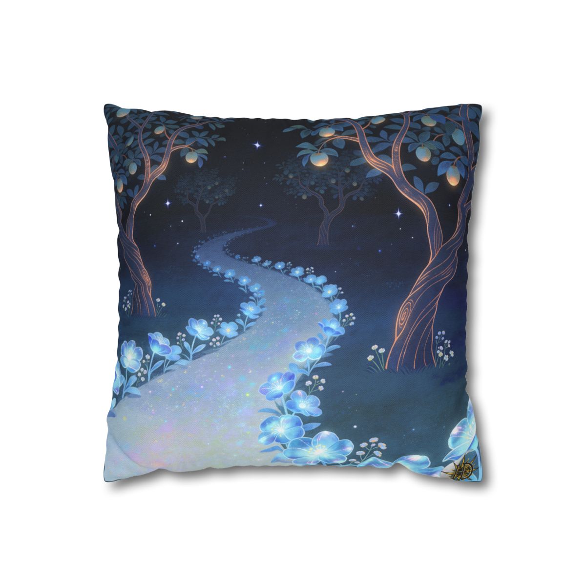 HD Starlit Orchard Square Polyester Pillow Cover