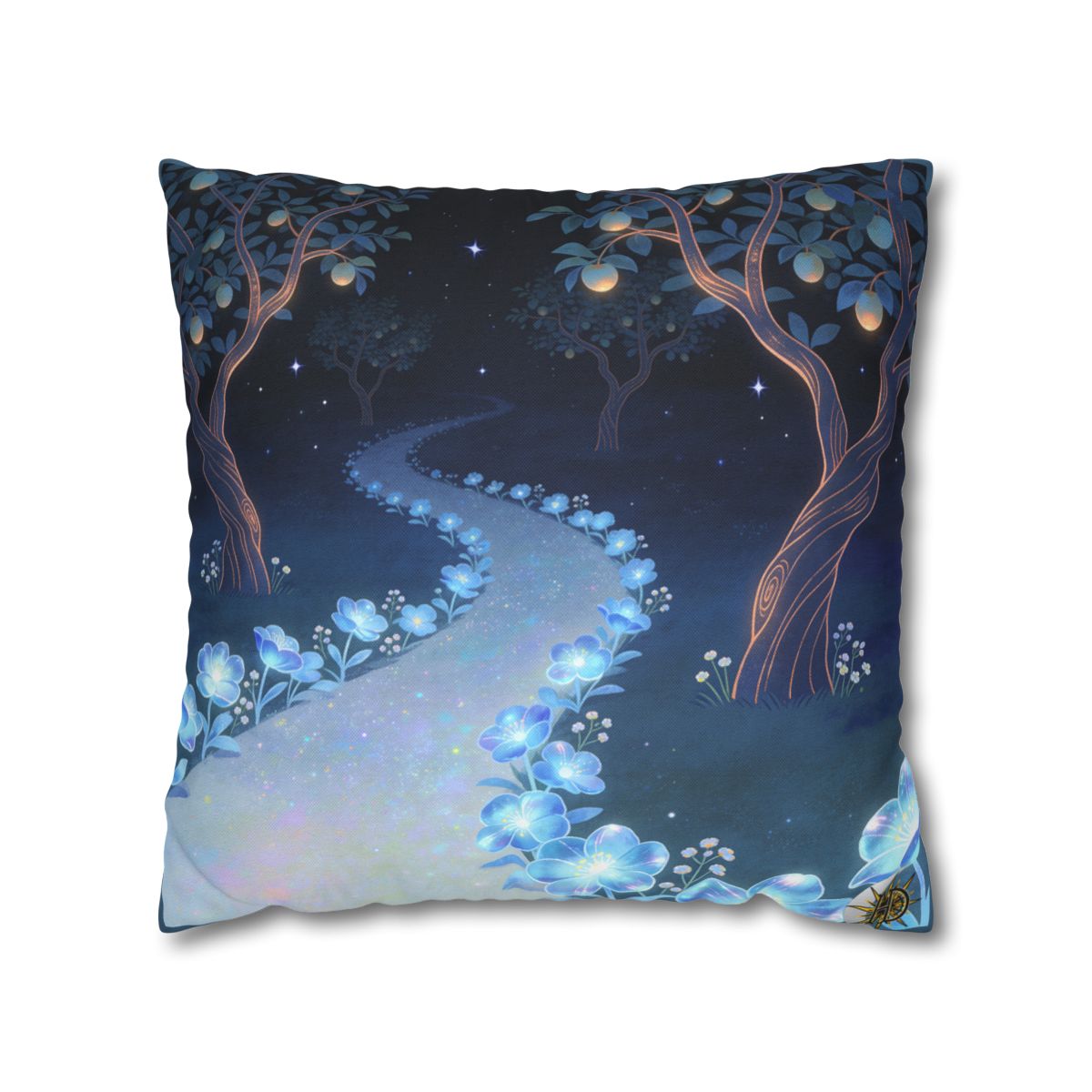 HD Starlit Orchard Square Polyester Pillow Cover — additional view