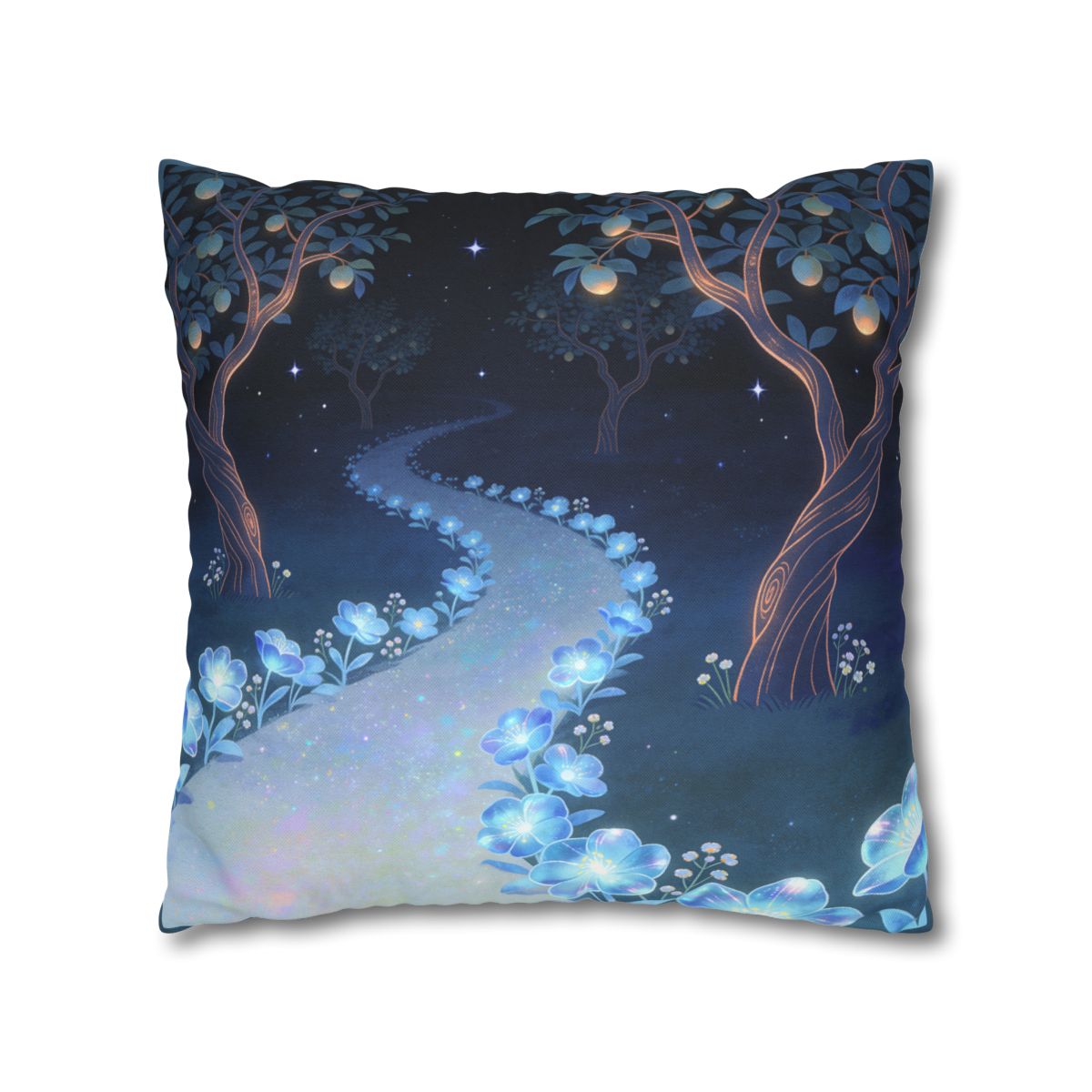 HD Starlit Orchard Square Polyester Pillow Cover — additional view