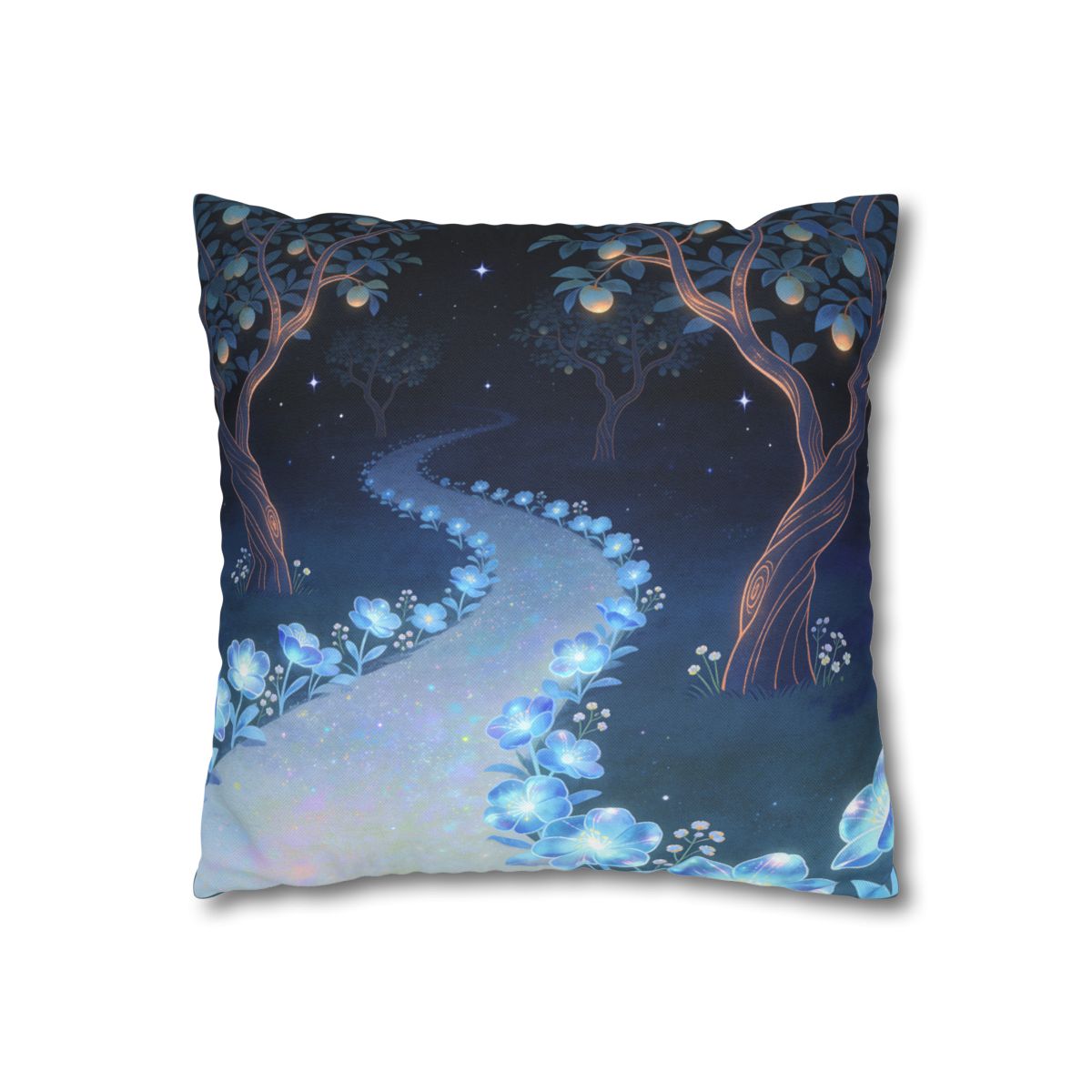 HD Starlit Orchard Square Polyester Pillow Cover — additional view
