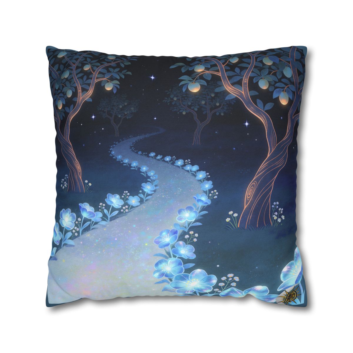 HD Starlit Orchard Square Polyester Pillow Cover — additional view