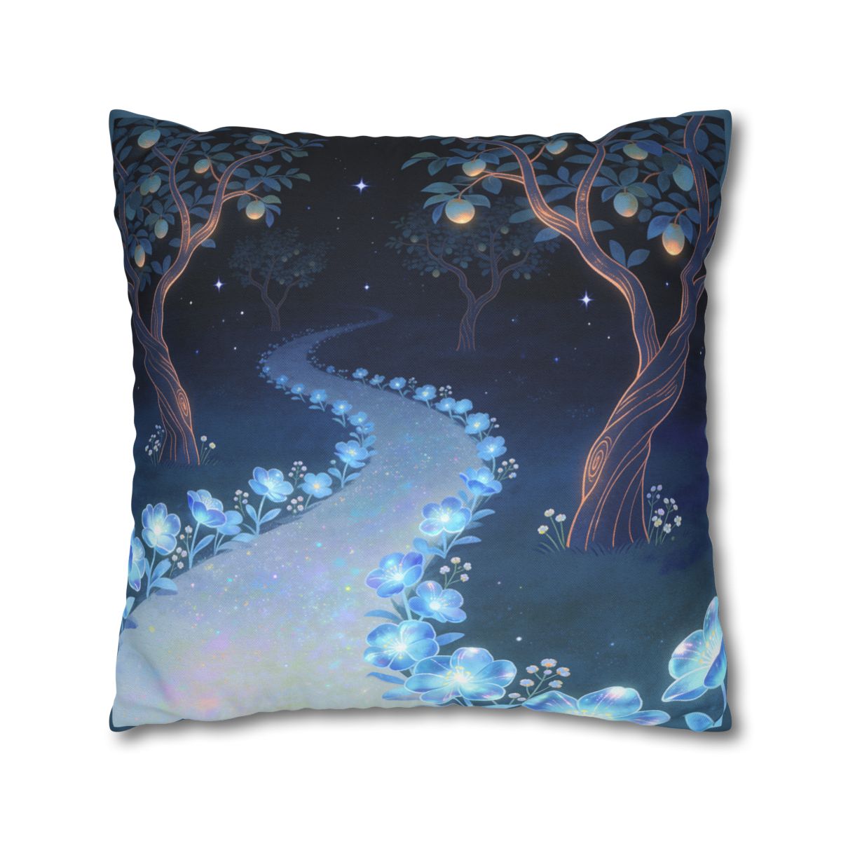 HD Starlit Orchard Square Polyester Pillow Cover — additional view