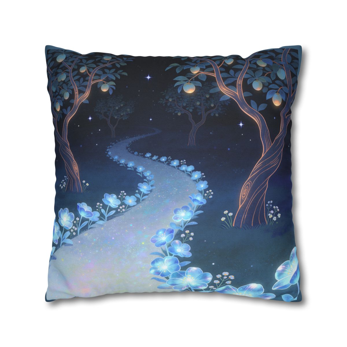 HD Starlit Orchard Square Polyester Pillow Cover — additional view
