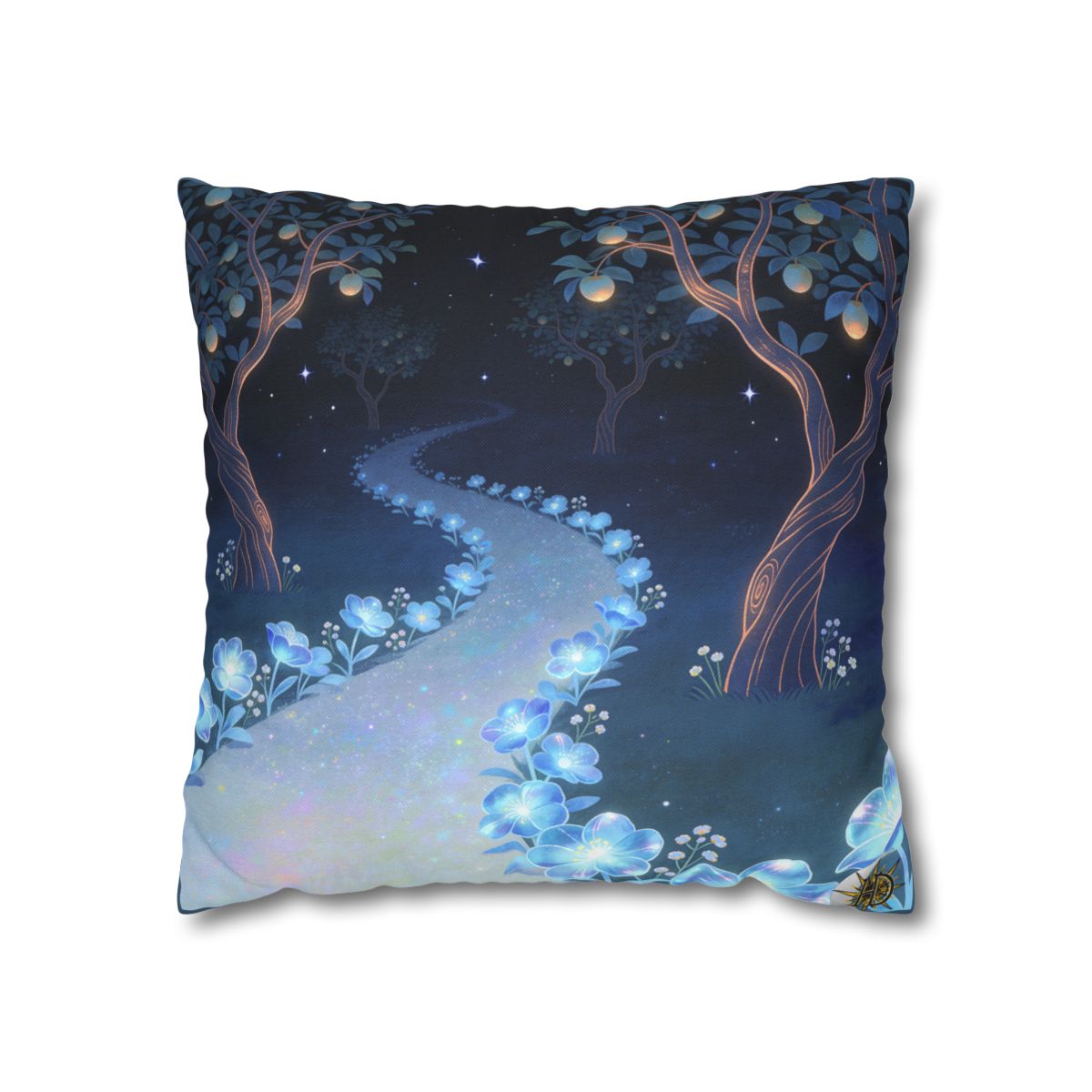 HD Starlit Orchard Square Polyester Pillow Cover — additional view