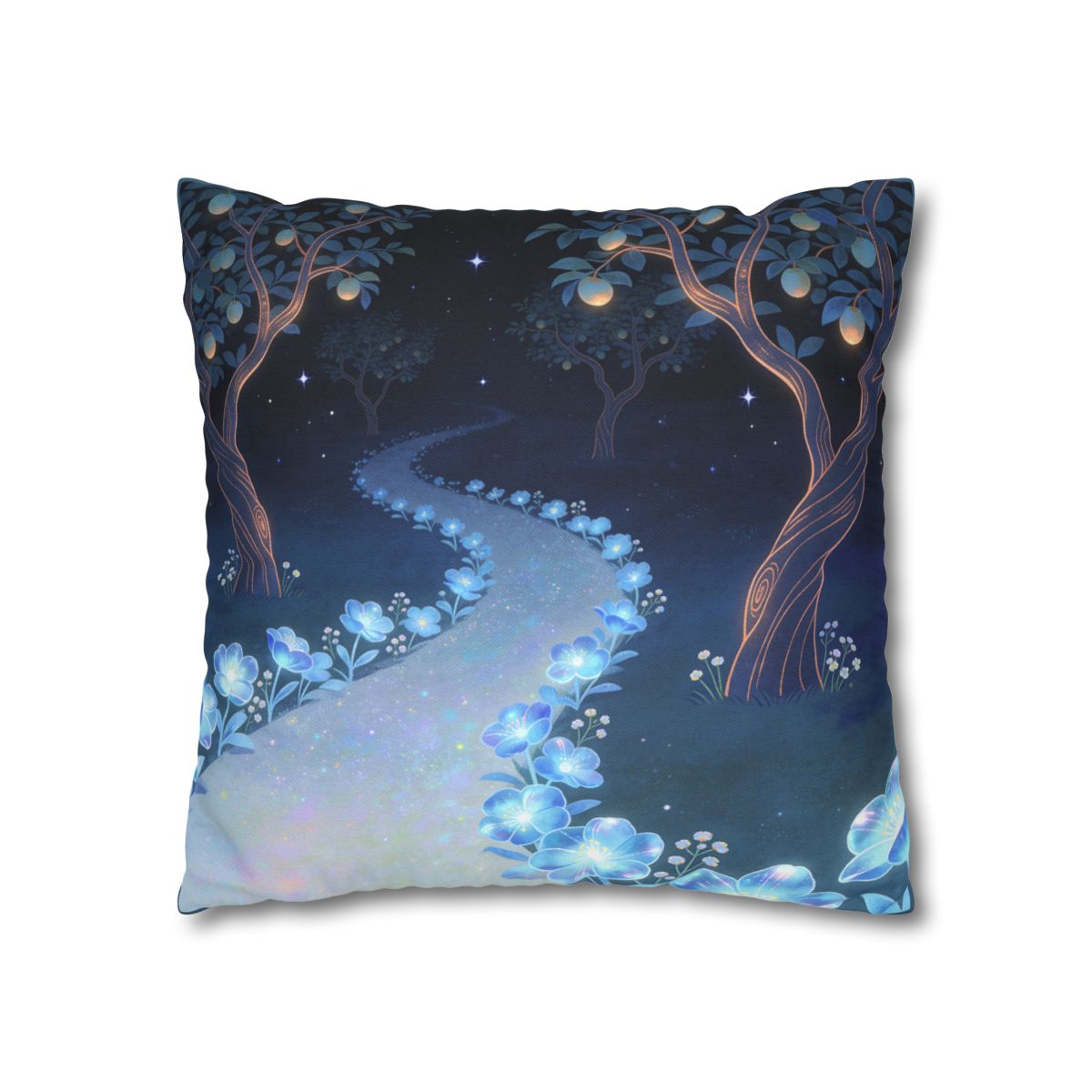 HD Starlit Orchard Square Polyester Pillow Cover — additional view