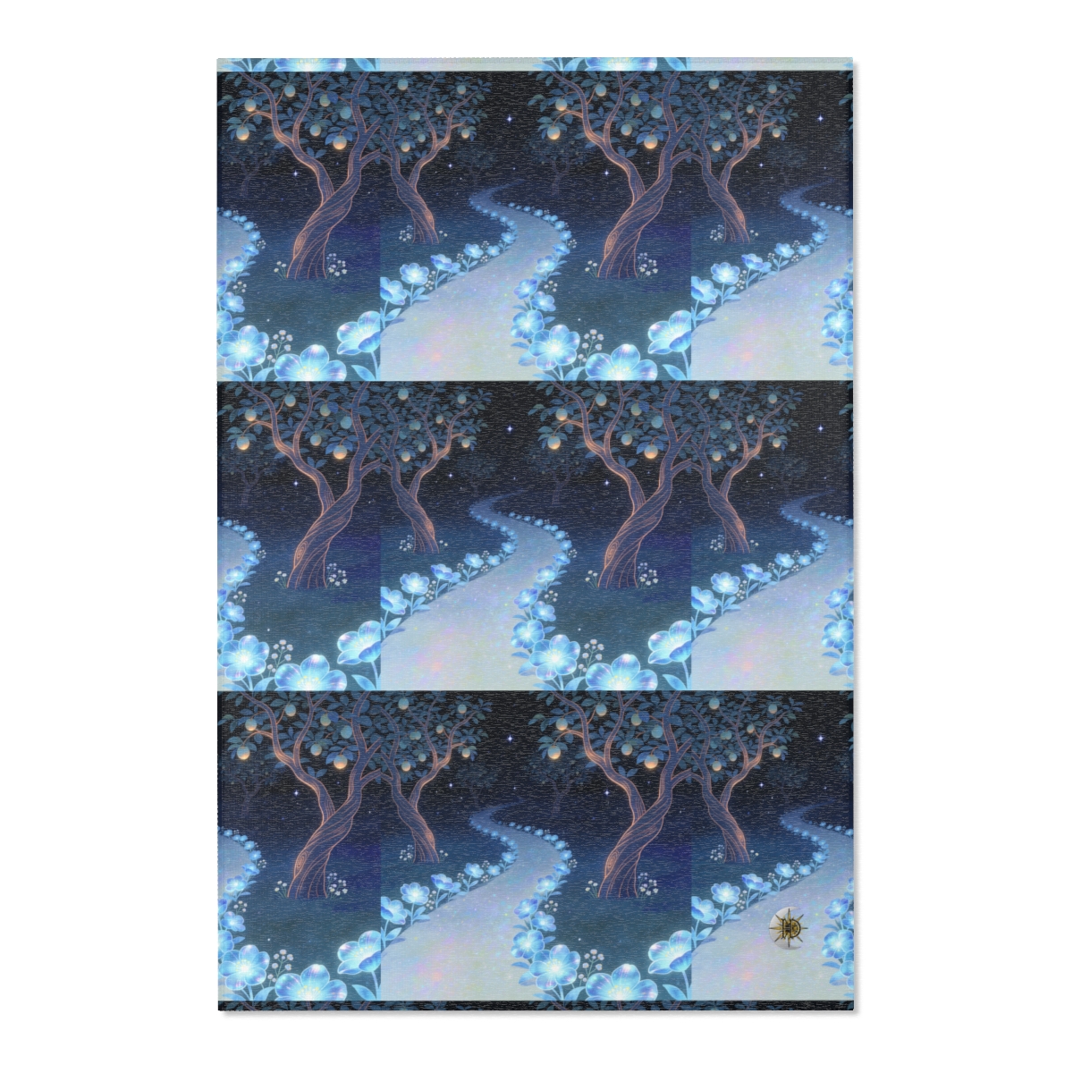 HD Starlit Orchard Polyester Chenille Area Rug — additional view