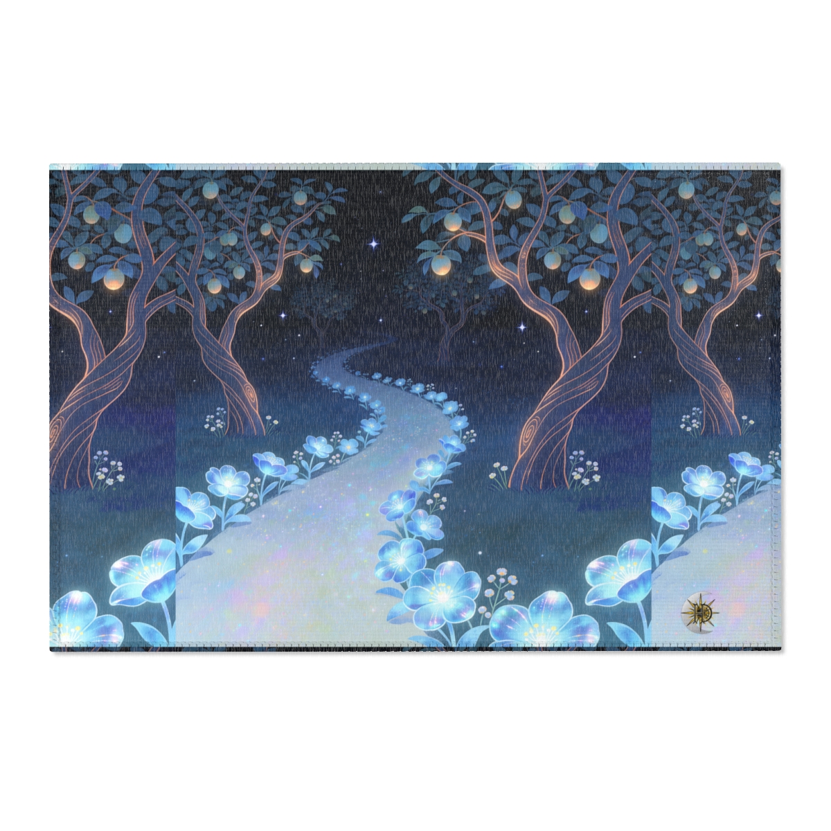 HD Starlit Orchard Polyester Chenille Area Rug — additional view