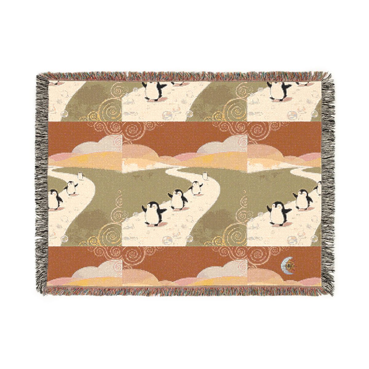 HD Ambertrail Penguins 100% Cotton Woven Blanket — additional view