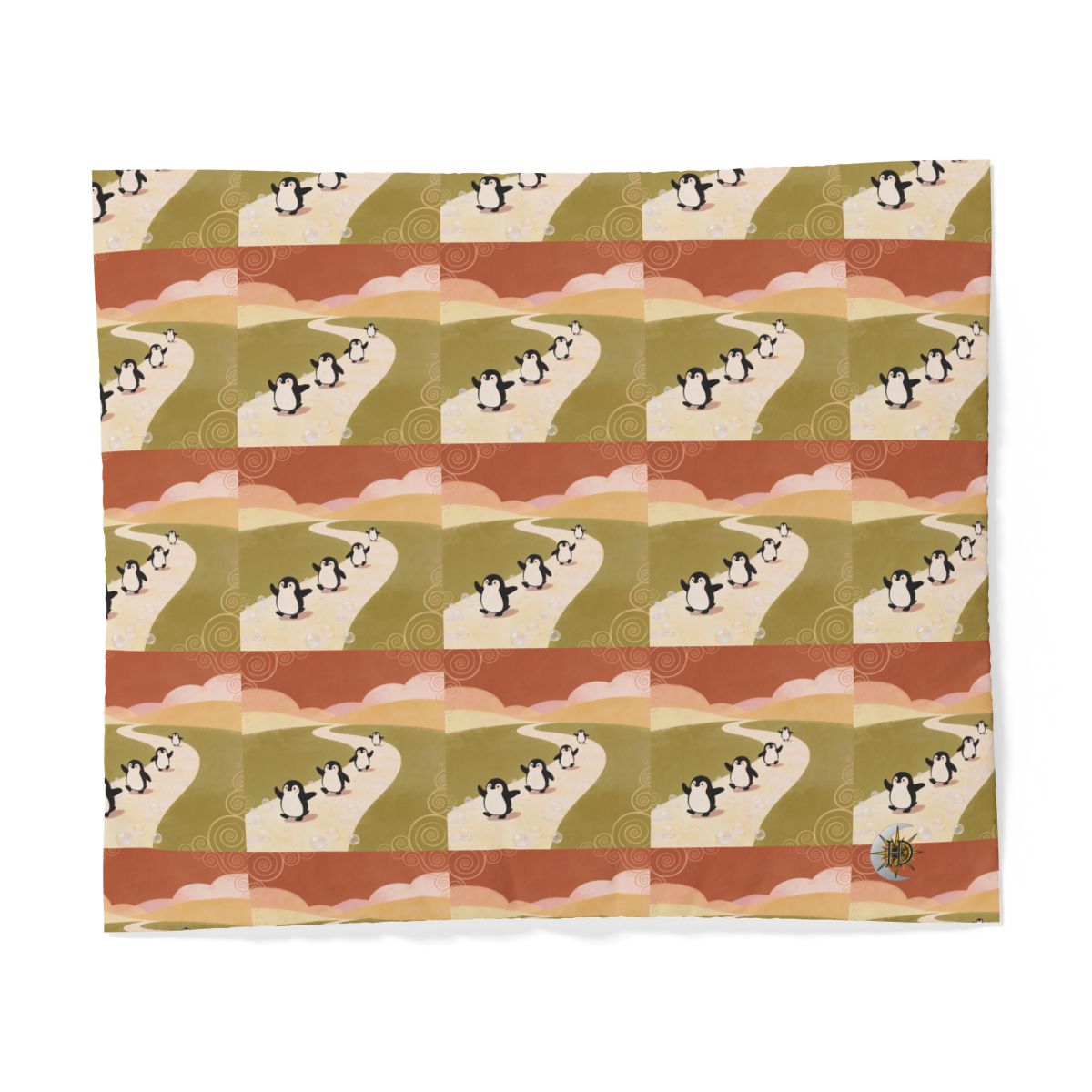 HD Ambertrail Penguins 100% Cotton Duvet Cover — additional view