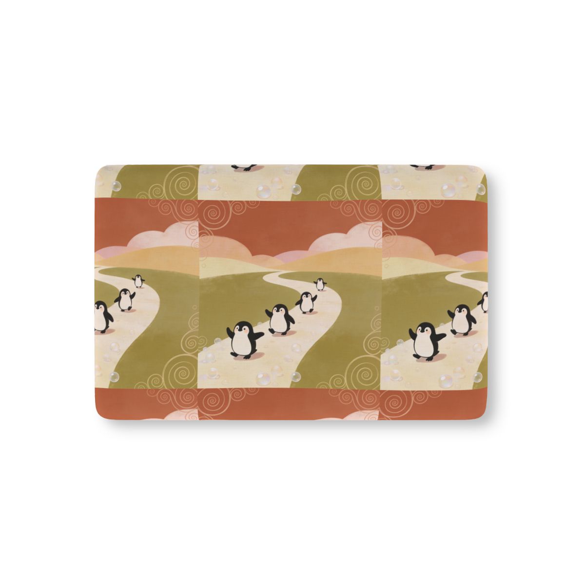 HD Ambertrail Penguins Fitted Crib Sheet