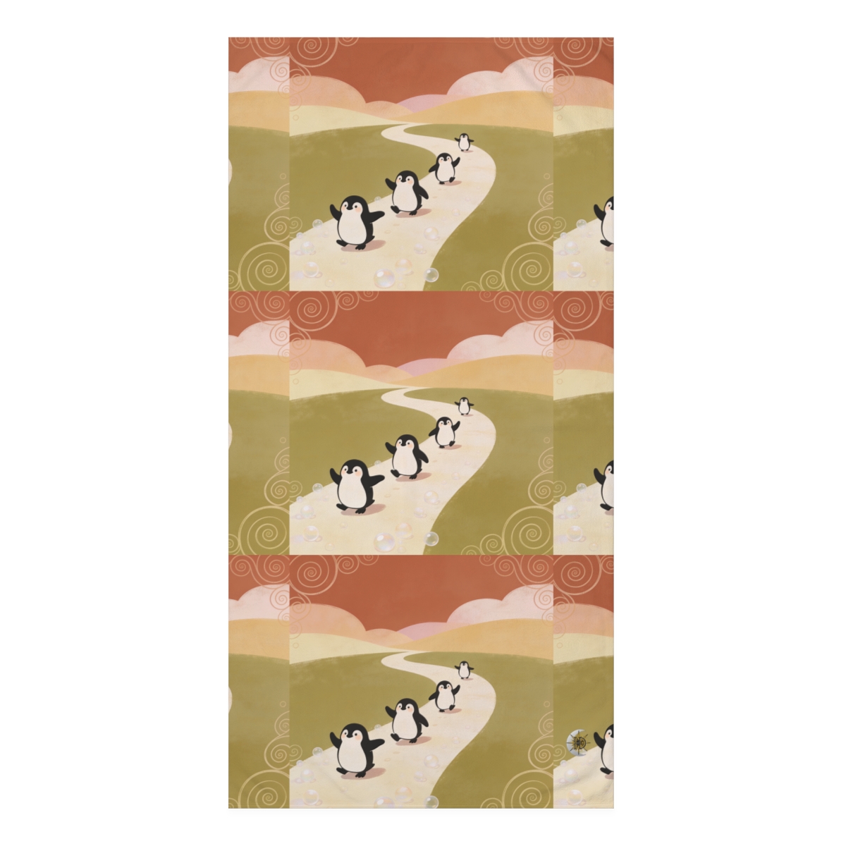 HD Ambertrail Penguins Mink-Cotton Bath Towel