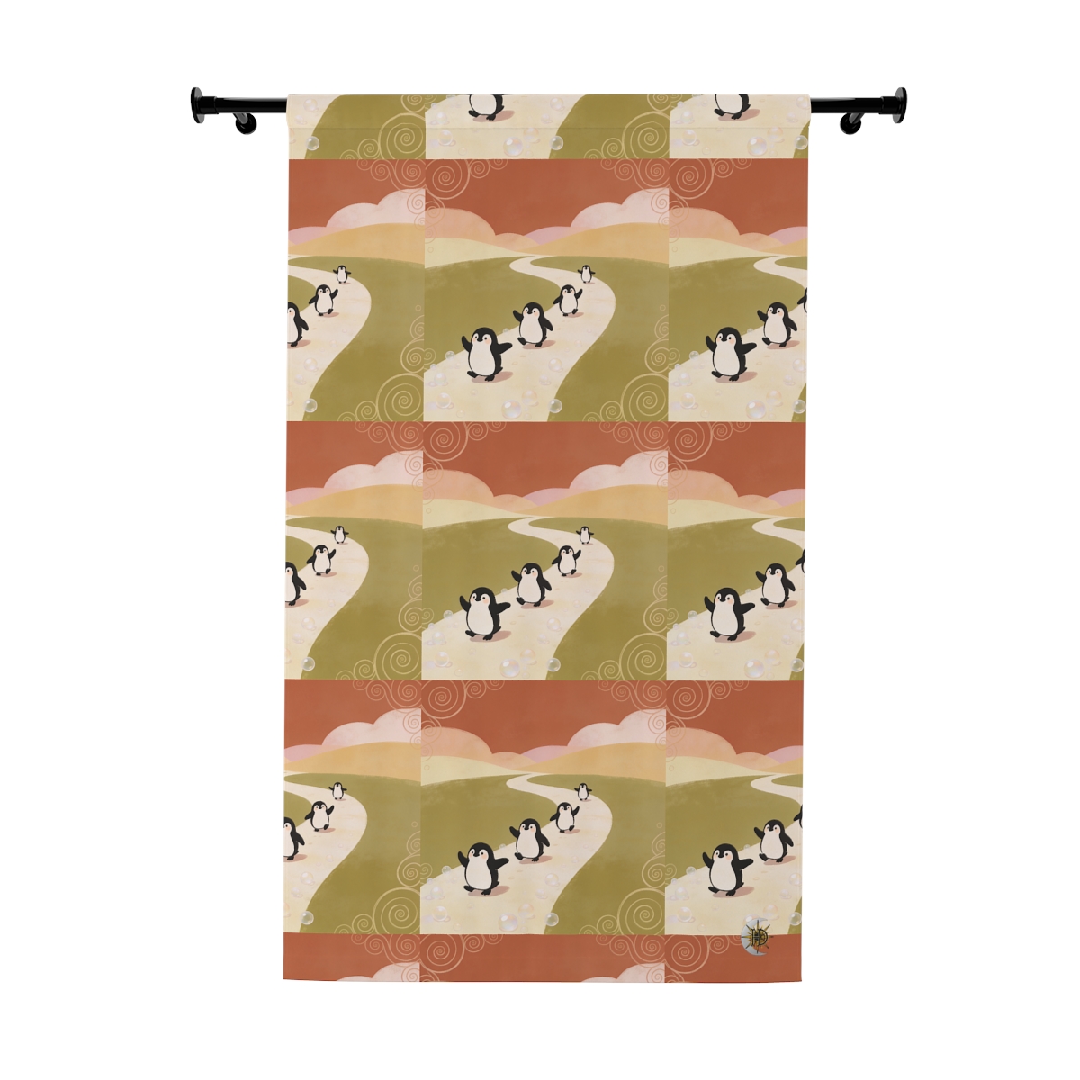 HD Ambertrail Penguins Blackout Window Curtain Panel