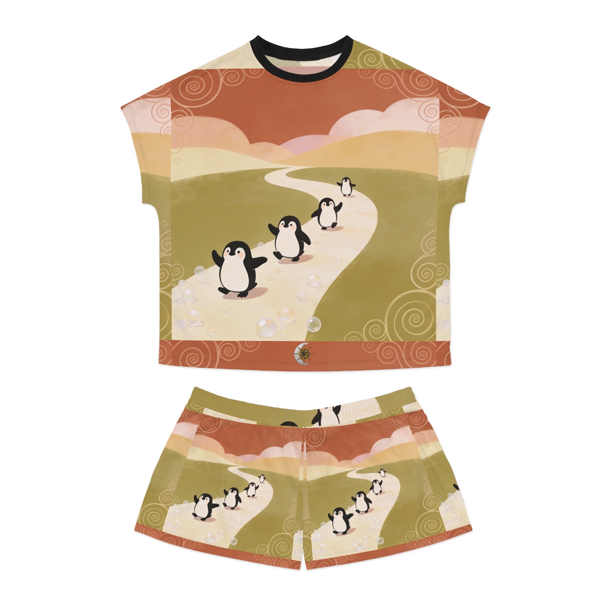 HD Ambertrail Penguins Women’s Short Pajama Set