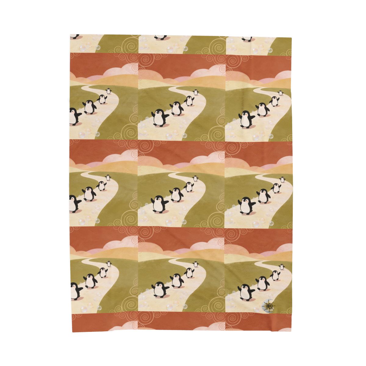 HD Ambertrail Penguins Velveteen Plush Blanket — additional view