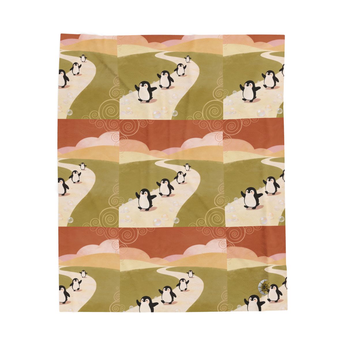 HD Ambertrail Penguins Velveteen Plush Blanket — additional view