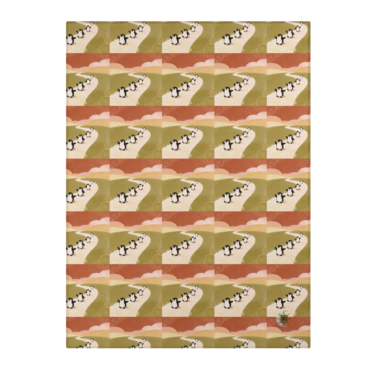 HD Ambertrail Penguins Polyester Chenille Area Rug — additional view