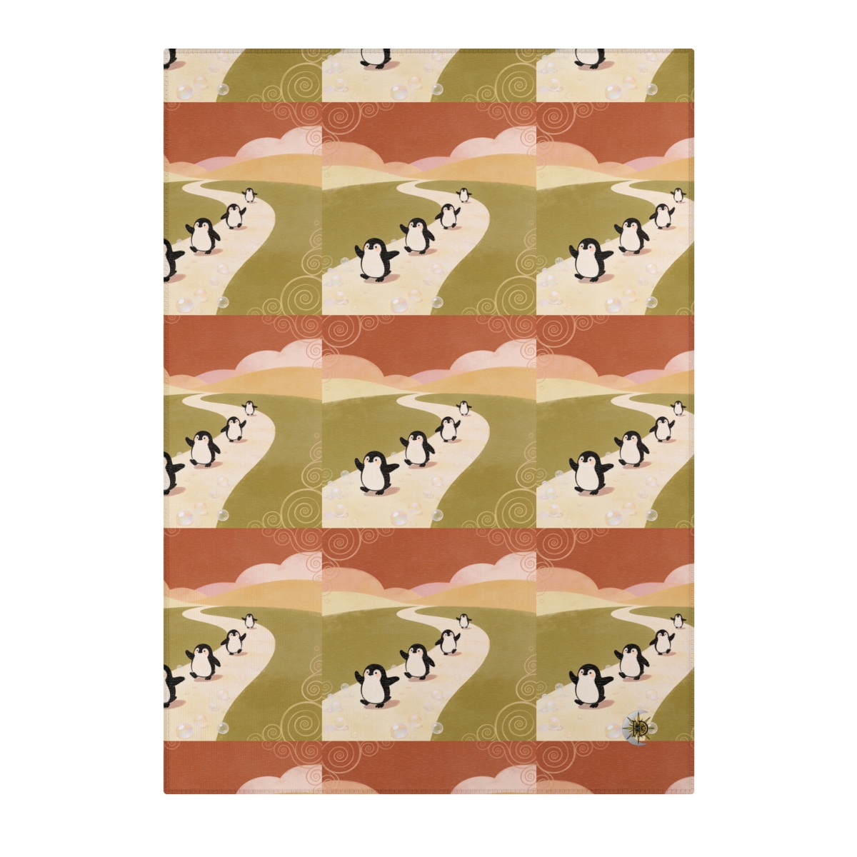 HD Ambertrail Penguins Polyester Chenille Area Rug — additional view