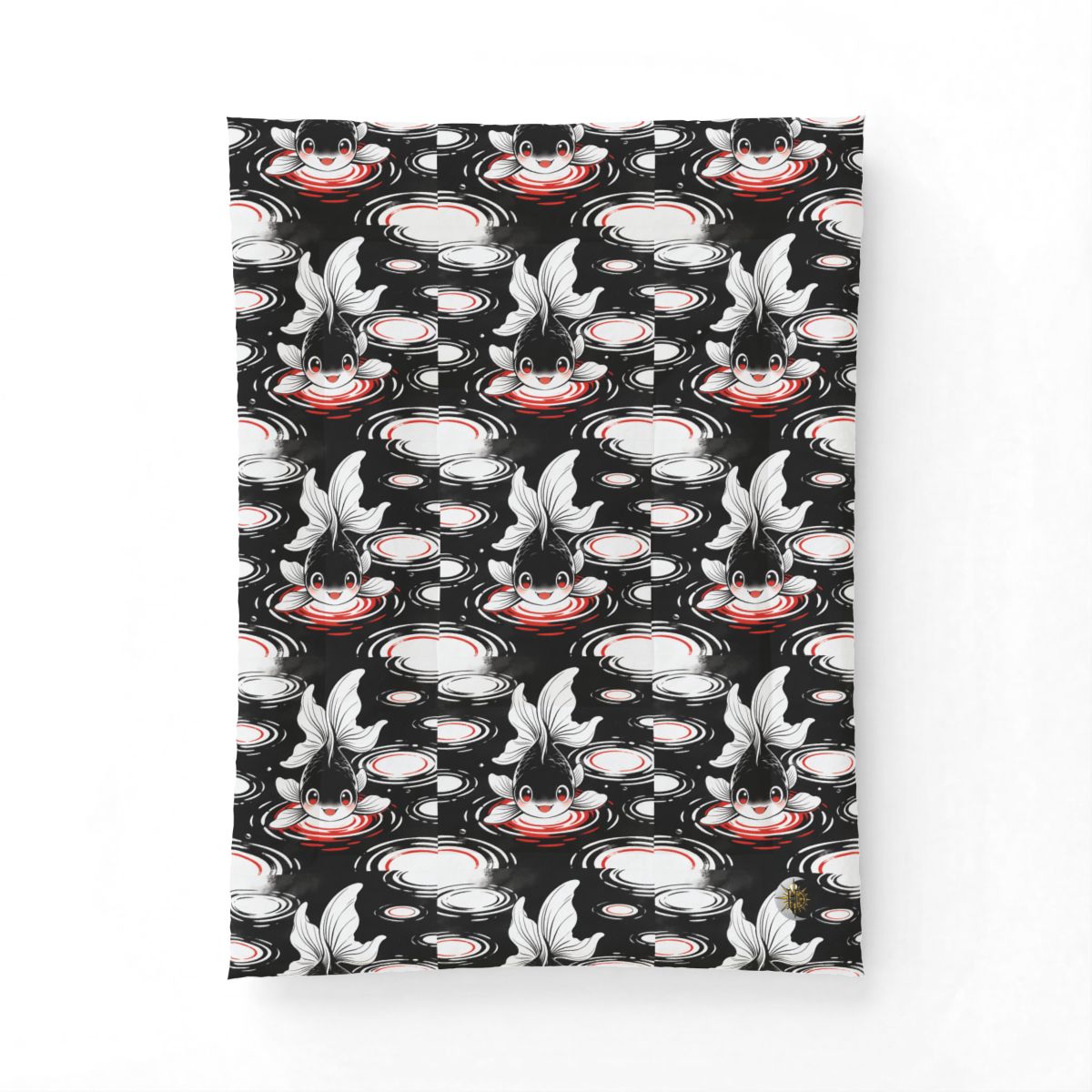 HD Ripplefin Friend Cotton-Shell Comforter — additional view