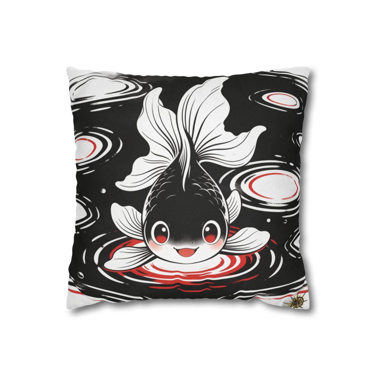 HD Ripplefin Friend Square Polyester Pillow Cover