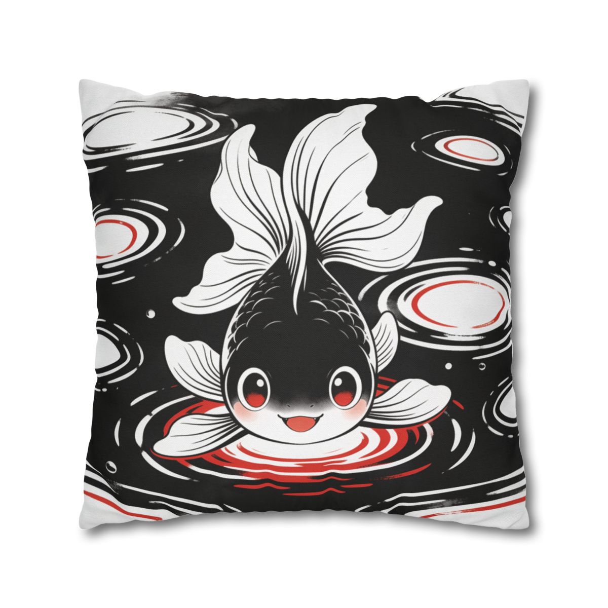 HD Ripplefin Friend Square Polyester Pillow Cover — additional view