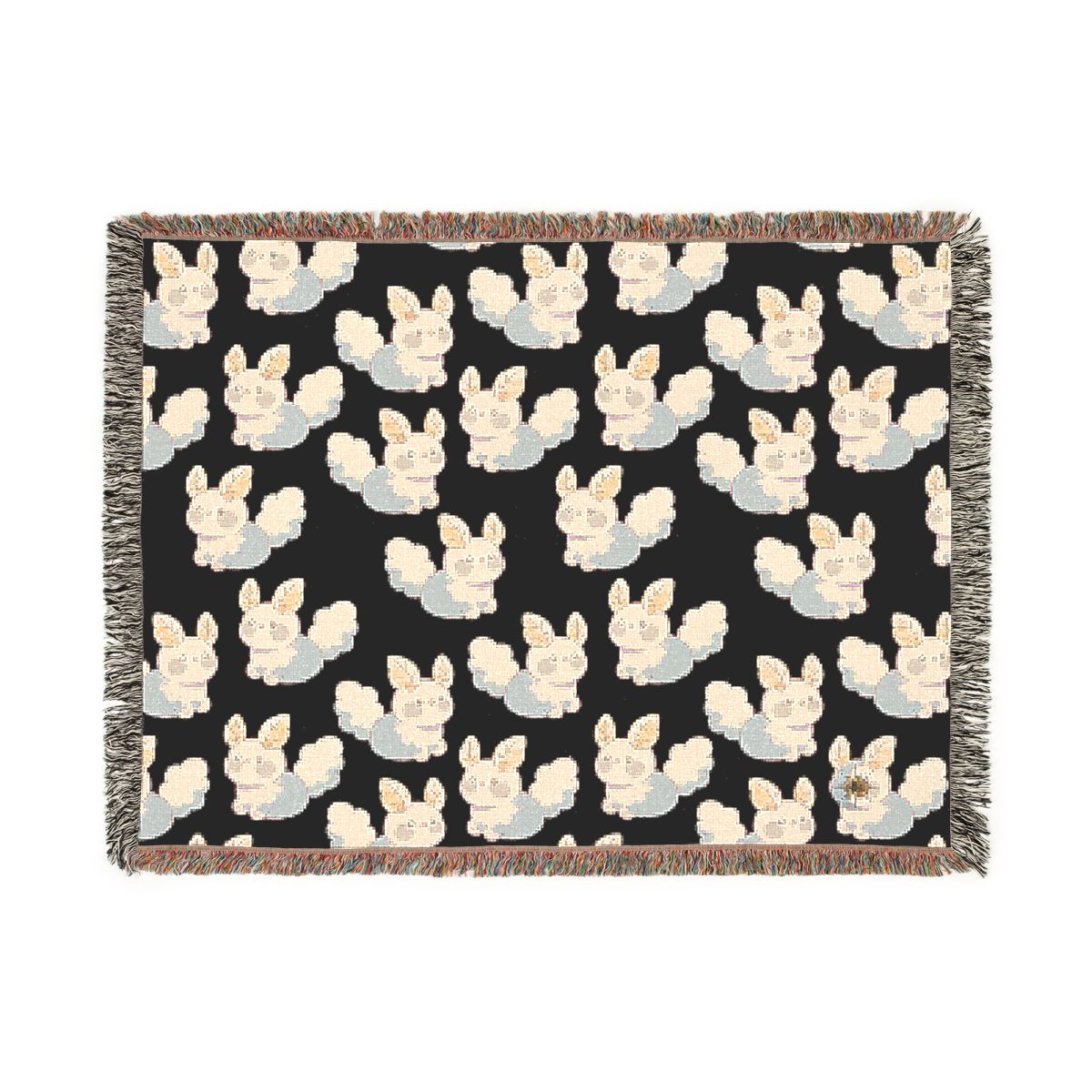HD Pastel Leafpuffs 100% Cotton Woven Blanket — additional view