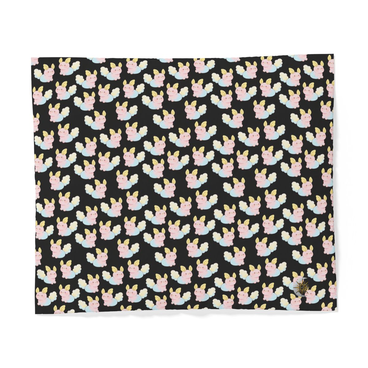 HD Pastel Leafpuffs 100% Cotton Duvet Cover — additional view