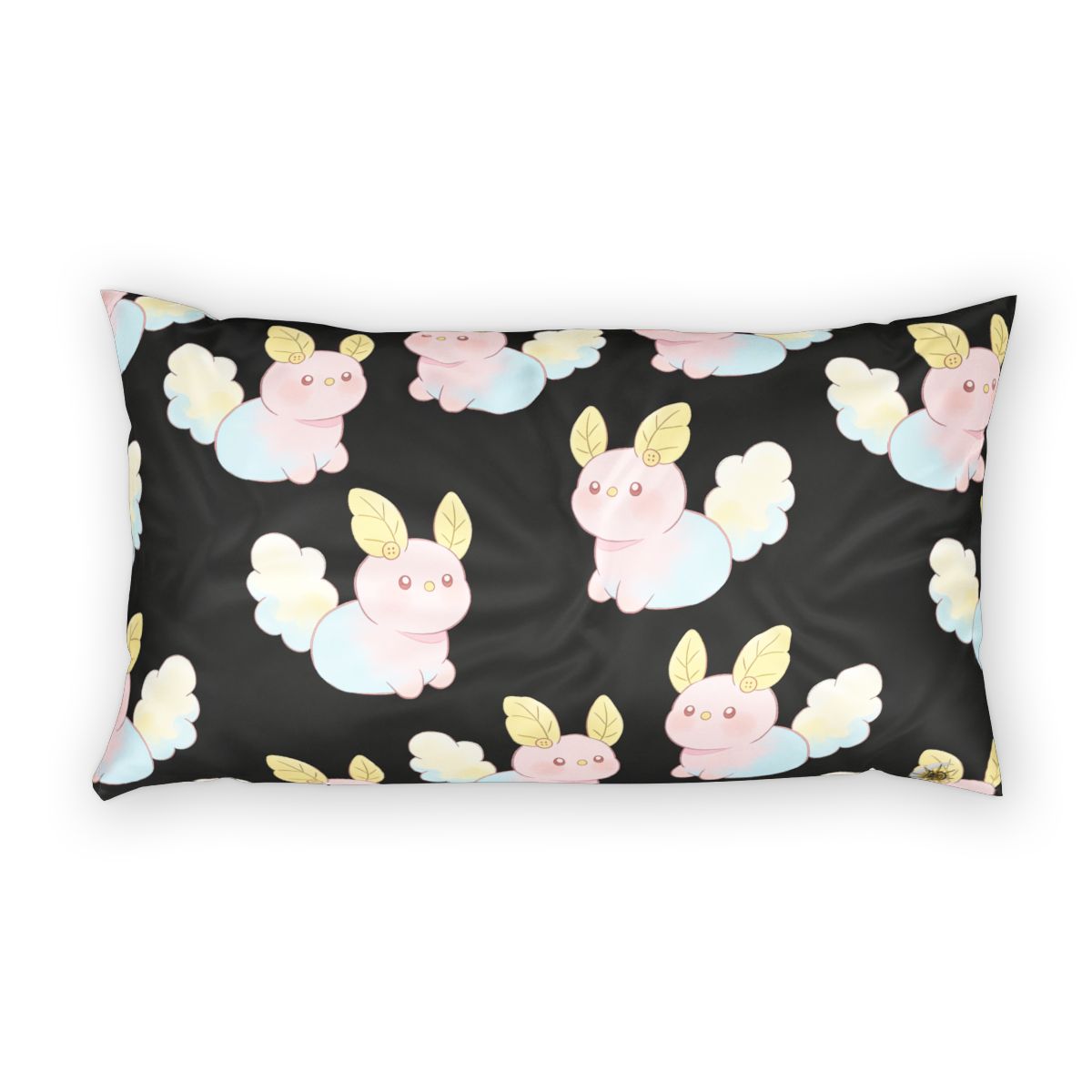 HD Pastel Leafpuffs 100% Cotton Pillow Sham — additional view