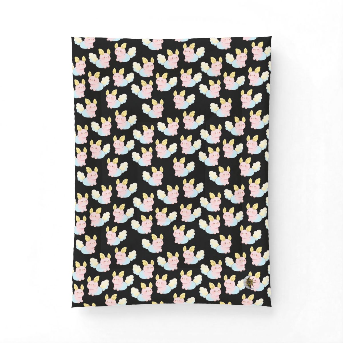 HD Pastel Leafpuffs Cotton-Shell Comforter — additional view