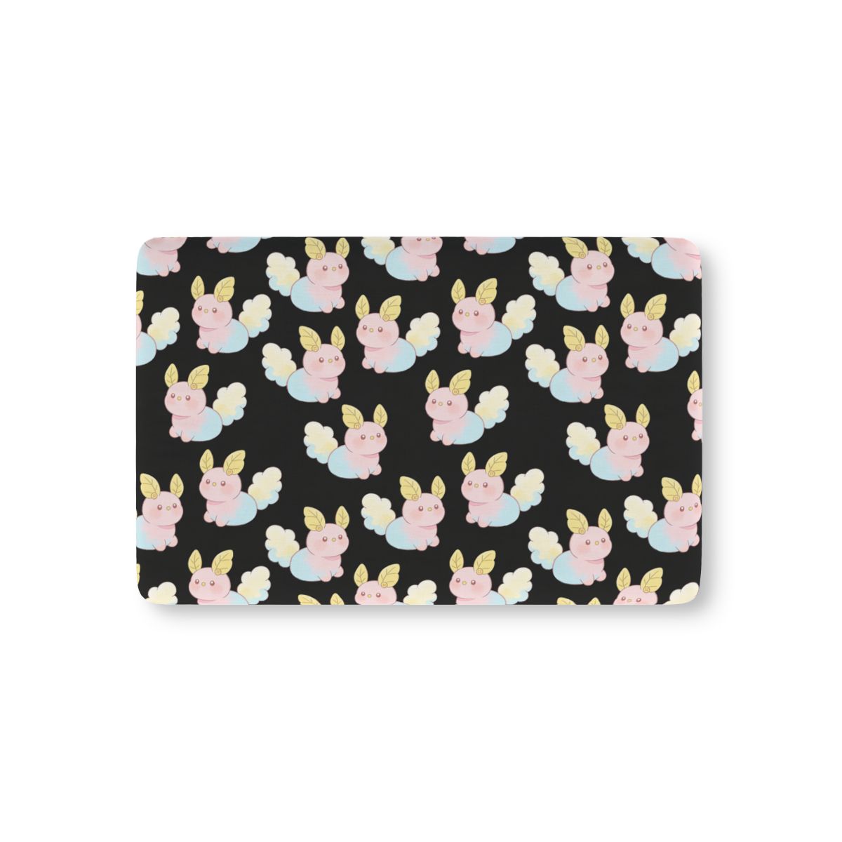 HD Pastel Leafpuffs Fitted Crib Sheet