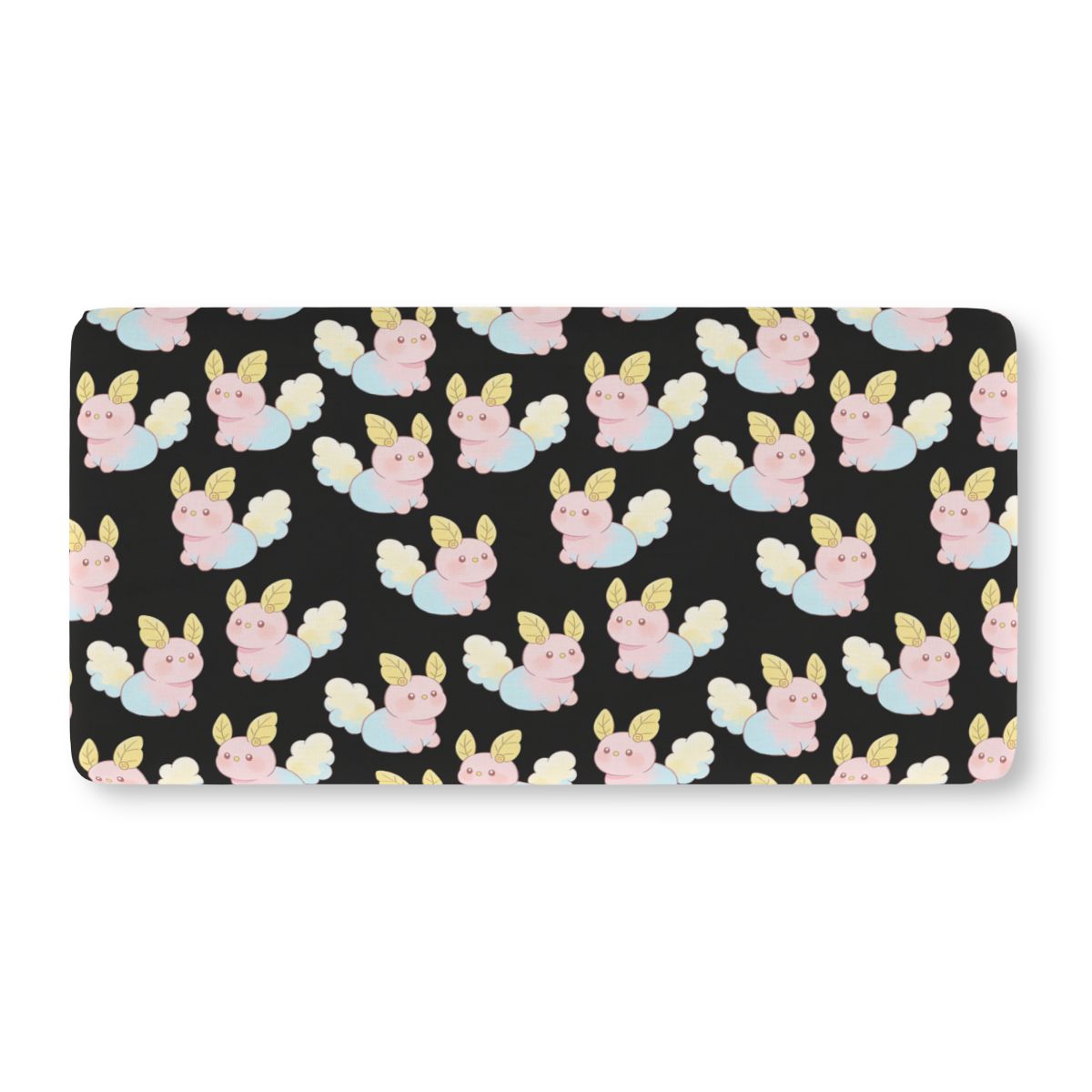 HD Pastel Leafpuffs Fitted Crib Sheet — additional view