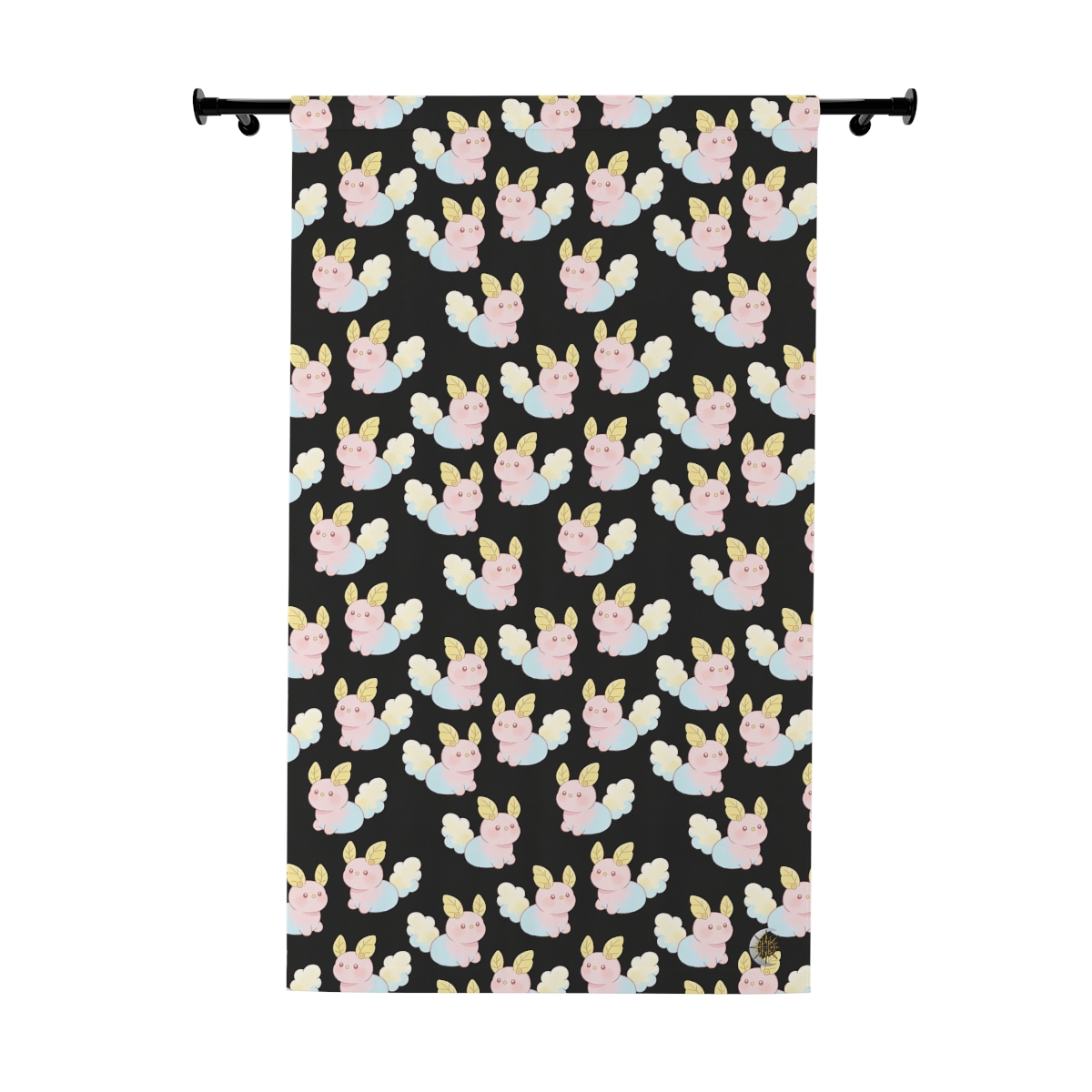 HD Pastel Leafpuffs Blackout Window Curtain Panel
