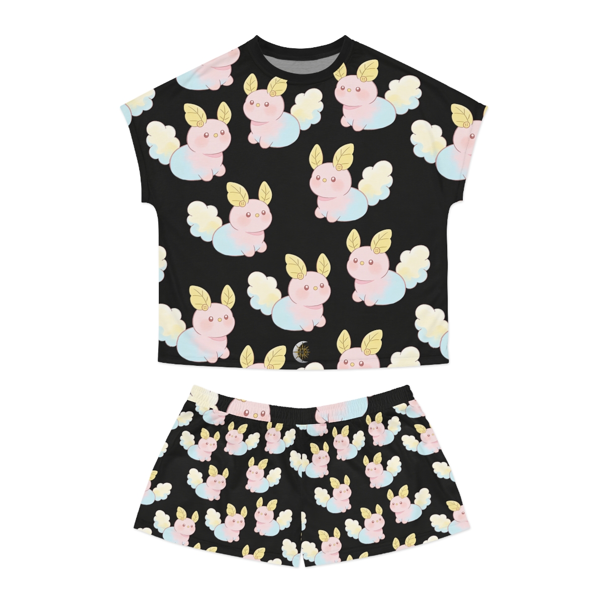 HD Pastel Leafpuffs Women’s Short Pajama Set